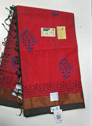 MANAMEDU BLOCK PRINTED SAREES WITH BLOUSE